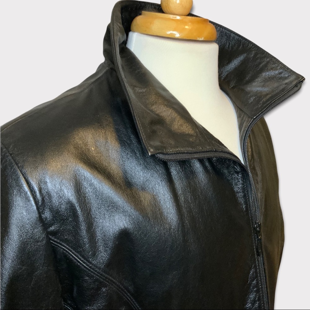 Wilson Leather Maxima Black European Moto Jacket Black Size XL